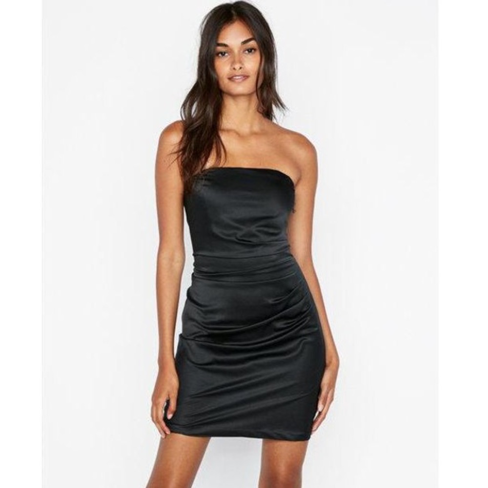 Strapless Ruched Mini Dress
